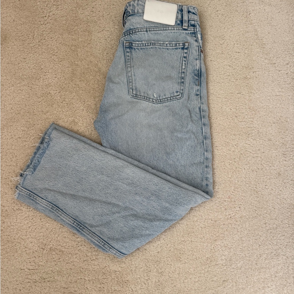 Girls Light Washed Blue Jeans